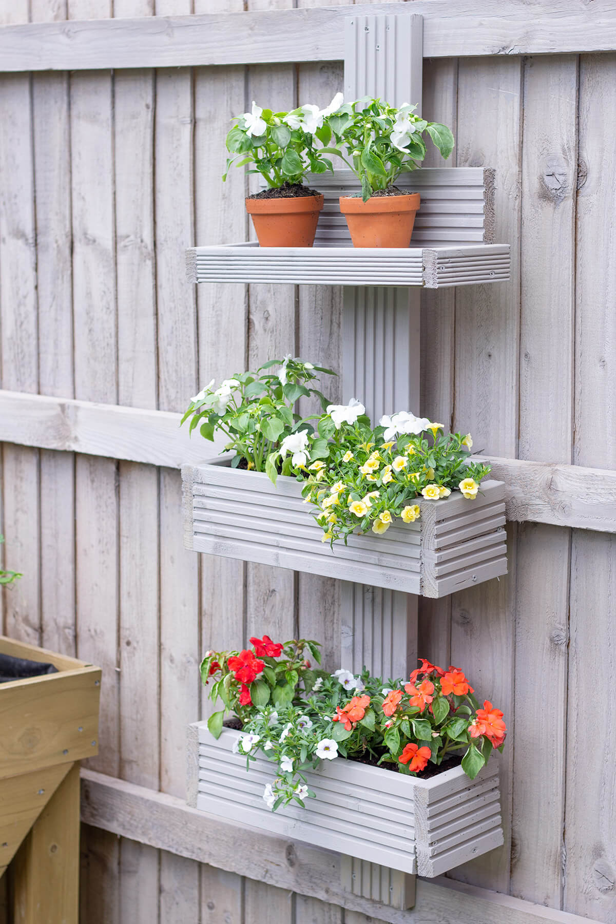 Image of Wooden pot garden